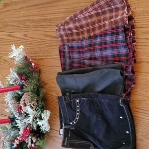 Bundle of 4 mini skirts size 10